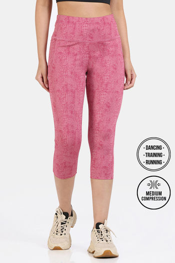 Buy Zelocity Quick Dry 3/4Th Gym Leggings - Cashmere Rose